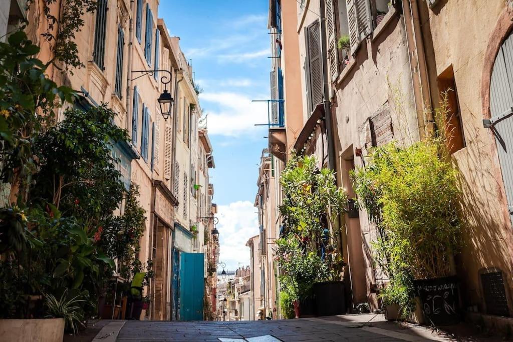 Rare Appart 2 Chambres En Duplex Design Au Panier Marseille Exteriör bild